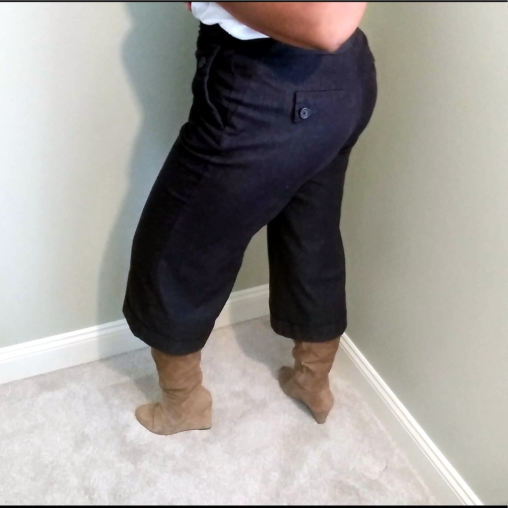 Worthington Curvy Fit Denim Culottes Gauchos - Picture 5 of 8